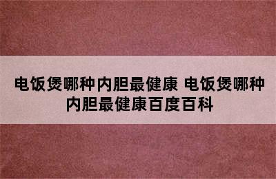 电饭煲哪种内胆最健康 电饭煲哪种内胆最健康百度百科